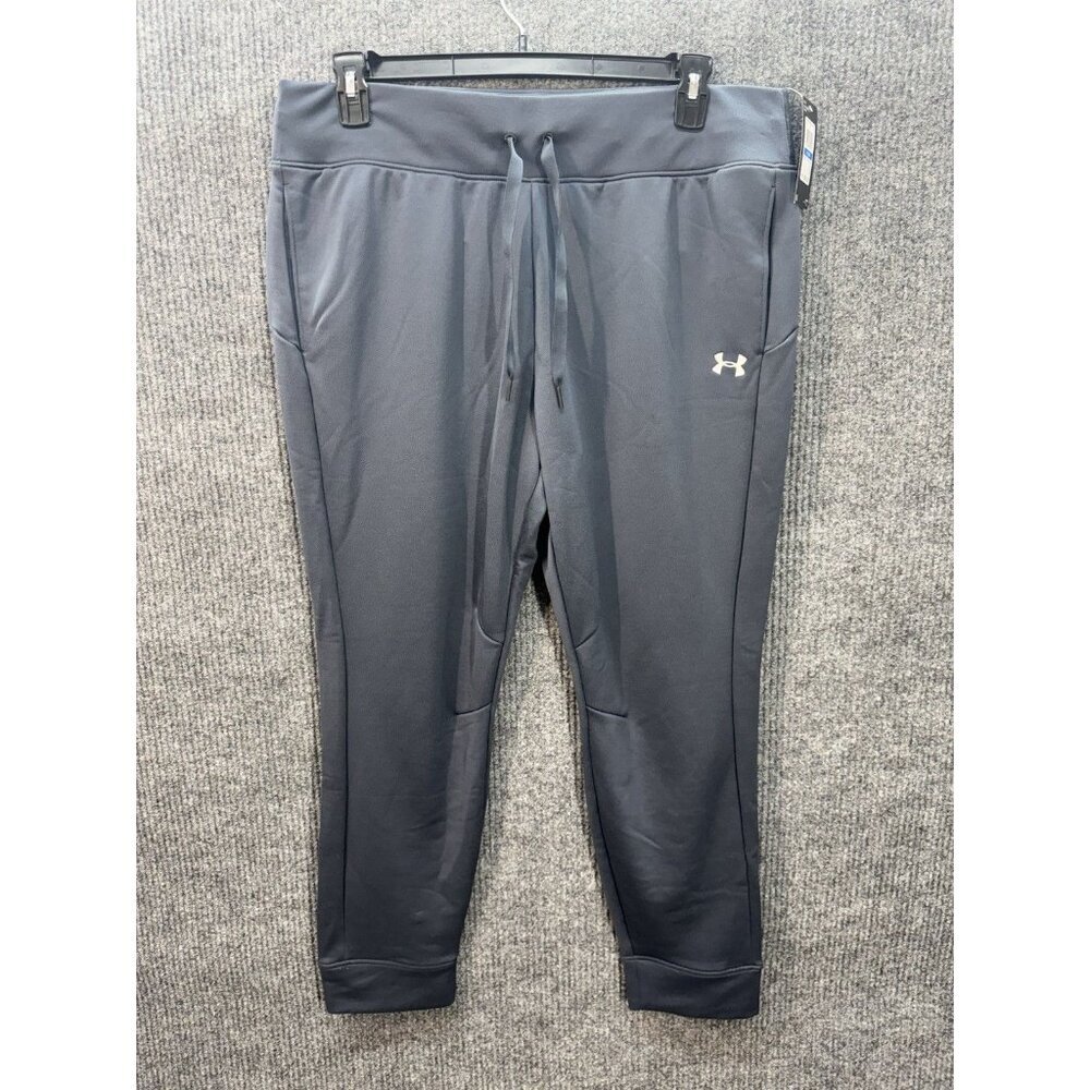Under Armour Qualifier Fleece Jogger Pants Womens XL Gray Loose Fit Drawstring
